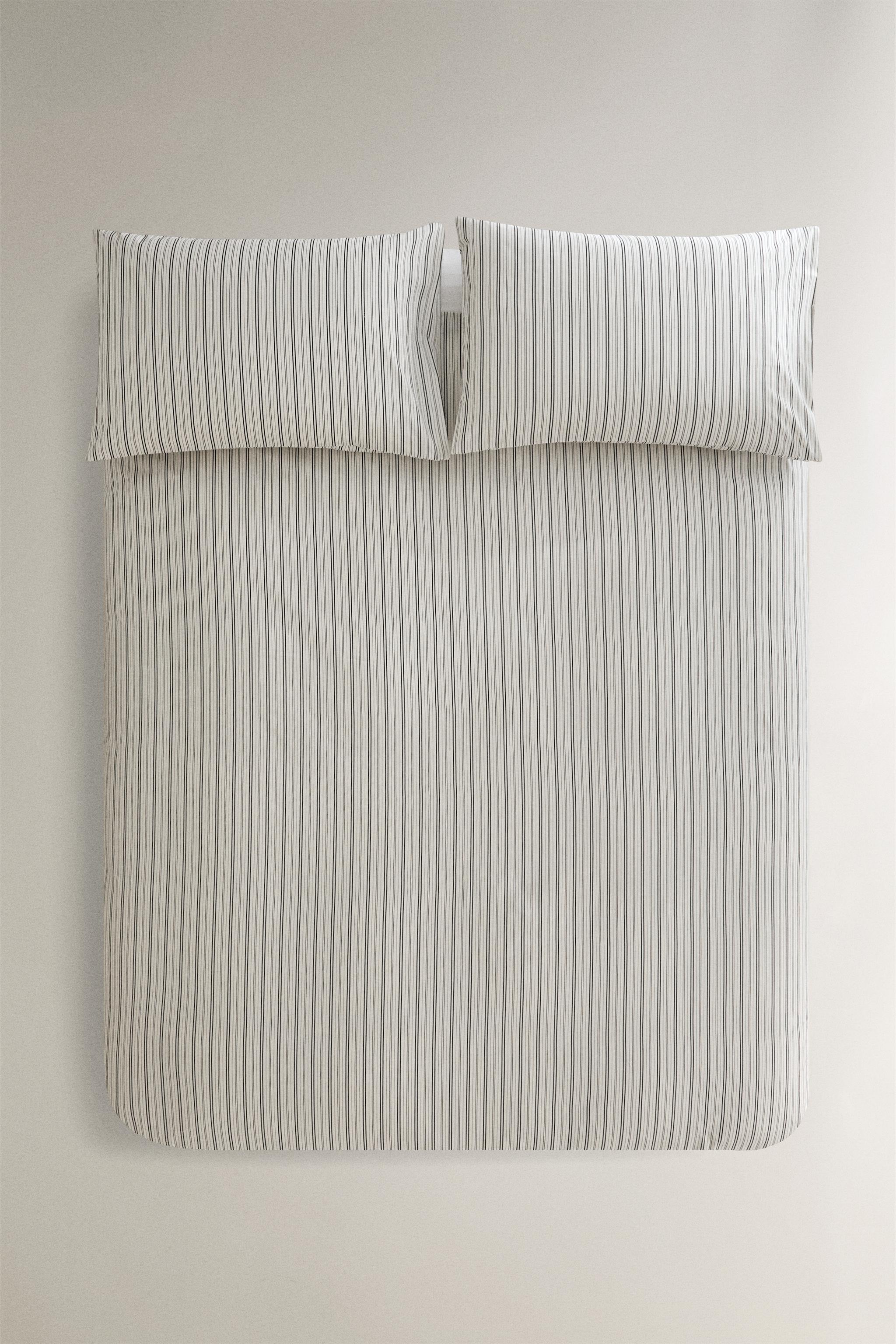 COUETTE PERCALE RAYURES